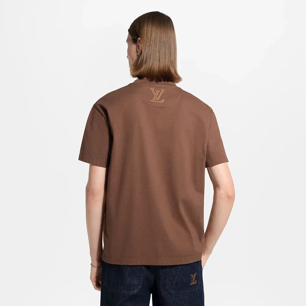 Louis Vuitton/Louis Vuitton laser patch embroidered logo short sleeve
